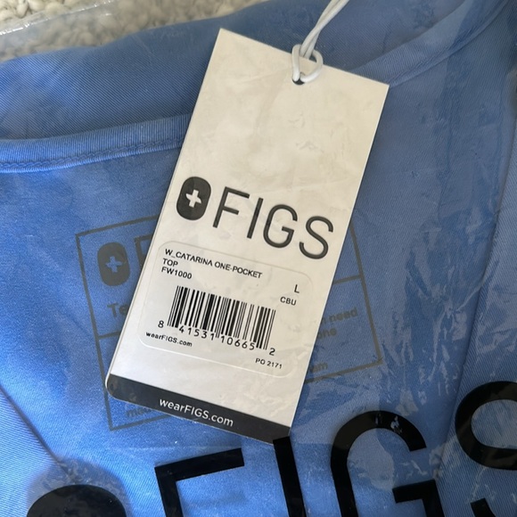 Figs Tops Figs Catarina One Pocket Scrub Top Ceil Blue Size L